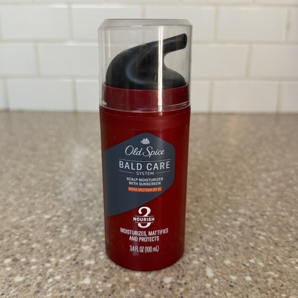 Old Spice Bald Care System Scalp Moisturizer With Sunscreen Nourish #3 3.4 oz